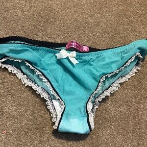 Teal Lace-Trim panties